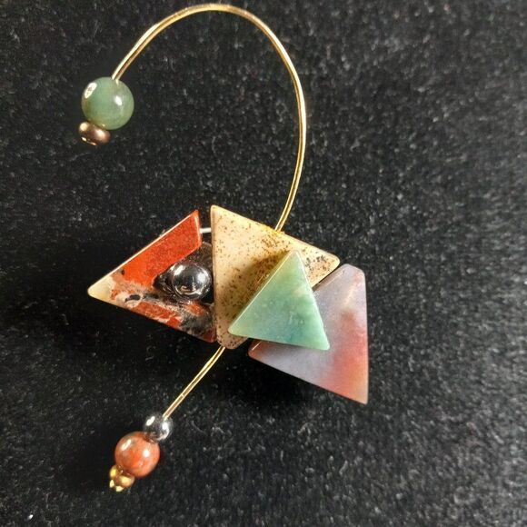 Artisian Brooch Multishaped and Colored - Picture 2 of 7